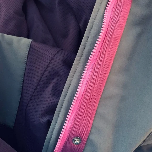 TITLE NINE Neo Trench Gray Soft Shell Zip Snap Midi Coat - Picture 6 of 9